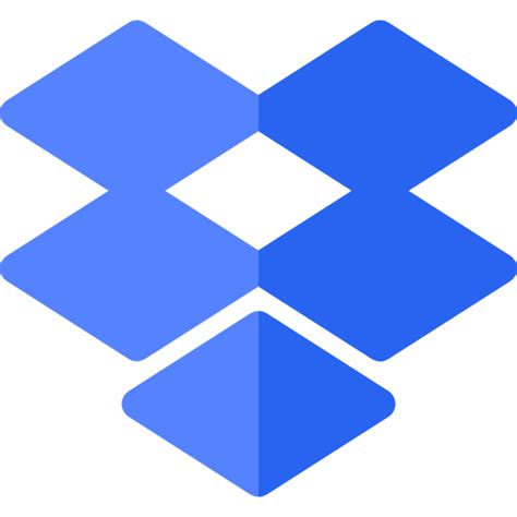 Icono De Dropbox Basic Rounded Flat