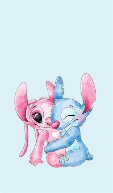 Download Love Stitch And Angel An Adorable Duo Wallpaper