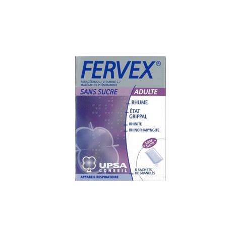 Fervex Sans Sucre Granulé Pour Solution Buvable En Sachet