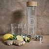 Navaris Glass Water Bottle 500ml Double Wall Borosilicate Glass Tea