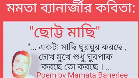 Chhoto Machhi Poem By Mamata Banerjee In Bengali Bangla