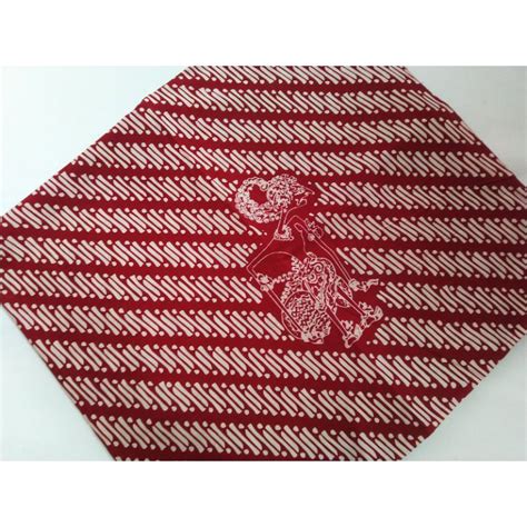 Jual Kain Batik Cap Sewarna Jogja Parang Klitik Wayang Merah Shopee