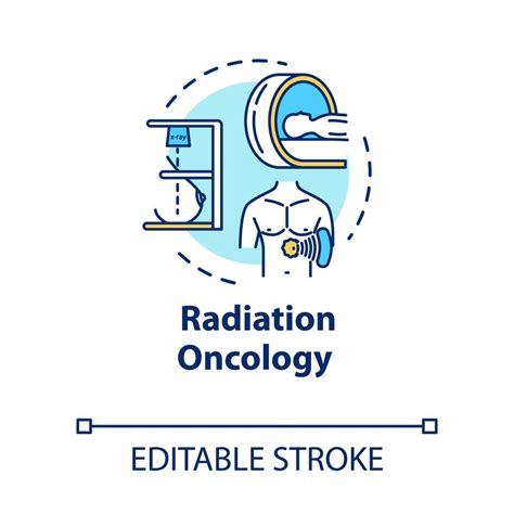 Straling Oncologie Concept Icoon Diagnose En Behandeling Van Kanker