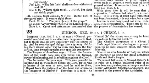 The Companion Bible KJV Appendix 28 Nimrod Genesis 10 8 9 I