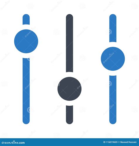 Icono Doble Del Color De Los Glyphs Del Ajuste Stock De Ilustraci N