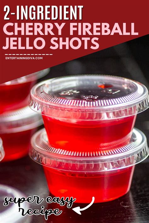 Super Easy Fireball Cherry Jello Shots Recipe