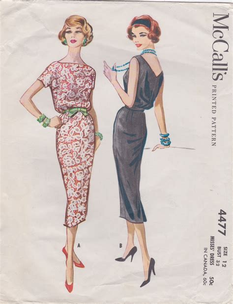 Sewing Fiber Mccalls Vintage S Sewing Pattern Dress Size