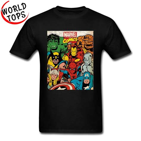 Classic Marvel Comic Illustration Cool T Shirts Women Men New Unisex