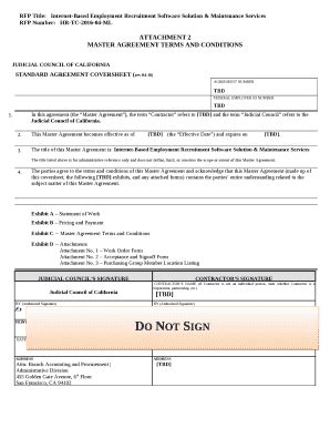 STANDARD AGREEMENT COVERSHEET Rev 04 16 Doc Template PdfFiller