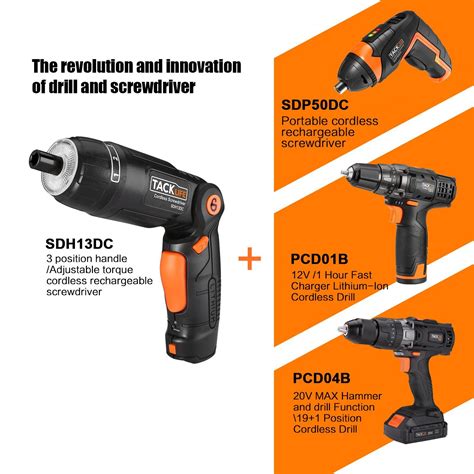 Tacklife Sdh13dc Cordless Screwdriver 36volt 2000mah Max Torque 4nm