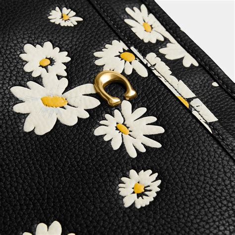 Coach Floral Printed Leather Kitt Crossbody Bag Shoulder Bags