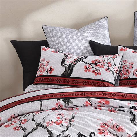 Kyushu Red Quilt Cover Set Linen Emporium