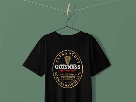 Tom Mahers Vintage Guinness Label T Shirt Tom Mahers