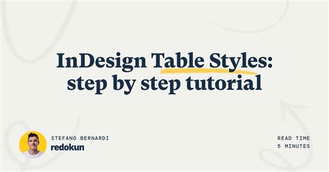 Indesign Table Styles Step By Step Tutorial Redokun Blog