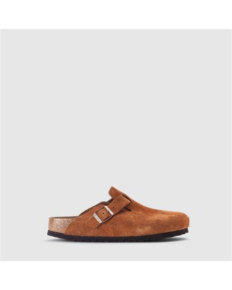 Birkenstock Boston Tan Mules In Brown Lyst