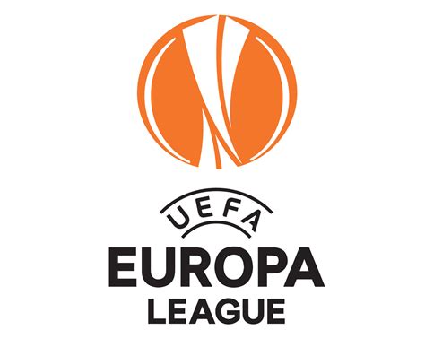 logotipo de símbolo de liga de europa diseño en negro y naranja vector