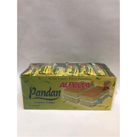 Jual Bolu Alpella Pandan Layer Cake Isi Pcs G Shopee Indonesia