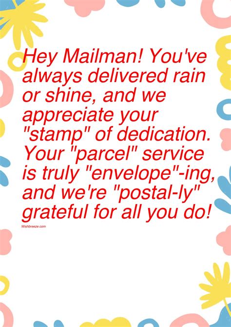 53 Thank You Messages Wishes And Captions For Mailman Wishbreeze