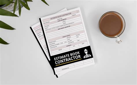 Estimate Book Contractor Job Estimate Quote Record With Client