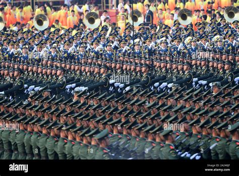 Beijing China St Oct Troops Prepare For The Military Parade