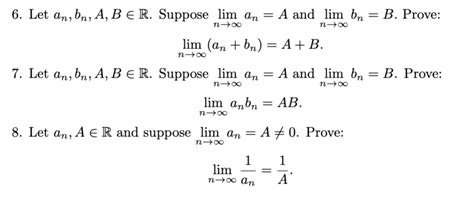 Solved 6 Let An Bn A B R Suppose Limnan A And Chegg