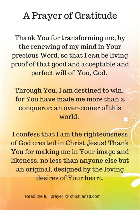 Prayer Of Gratitude Thank You God Prayers Of Gratitude Prayers