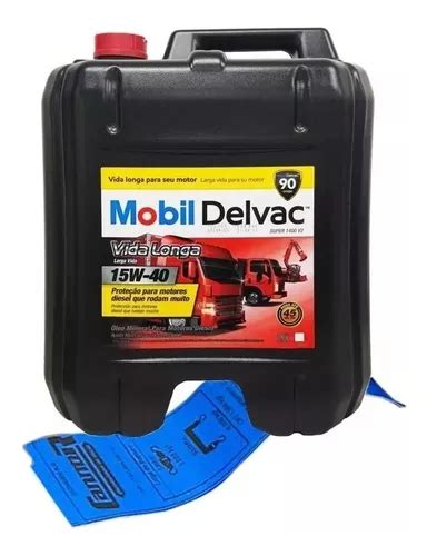 Óleo 15w40 Mobil Delvac Ch4 Vida Longa 20 Litros 45 Mil Km