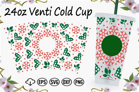 1 Venti Cold Cup 24 Oz Christmas Svg Designs Graphics