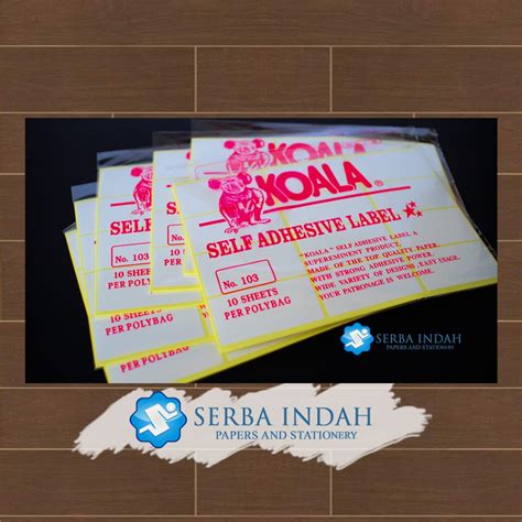 Jual LABEL STIKER KOALA 103 ISI 25 PAK LABEL UNDANGAN Shopee Indonesia