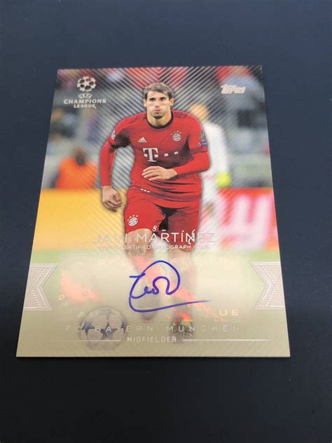 2015 16 Topps UEFA Champions League Showcase Soccer Javi Martinez FC