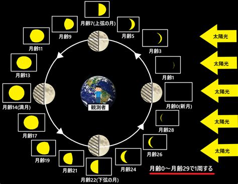 月齢とは月齢と月の満ち欠けの関係をわかりやすく図で解説