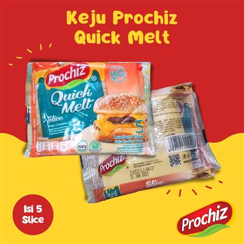 Jual Keju Prochiz Quick Melt Slice Isi 5 Exp 2023 Shopee Indonesia