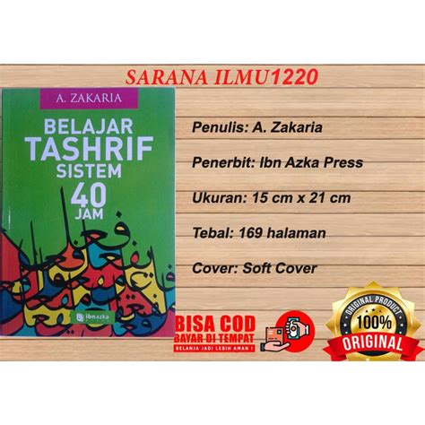 Jual Belajar Tashrif Sistem 40 Jam Ibn Azka Aceng Zakaria Shopee