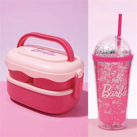 Jual Miniso X Barbie Lunch Box Set Tumbler Kotak Makan Barbie Gelas