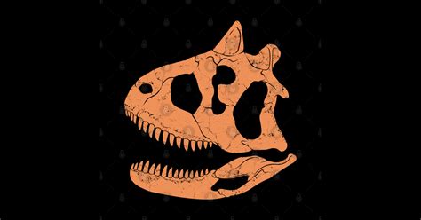 Carnotaurus Fossil Skull Carnotaurus Fossil Skull Sticker TeePublic