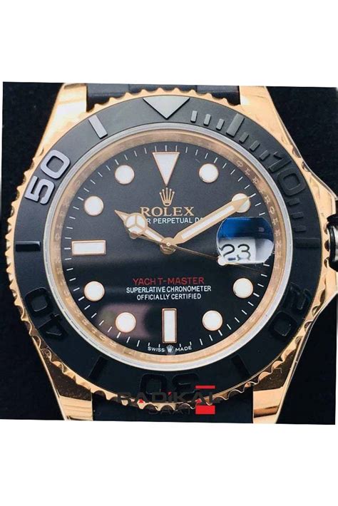 Rolex Yacht Master Siyah Kadran Kau Uk Kordon Mm