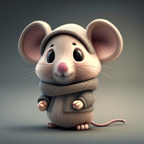 Premium Photo 3d Cartoon Illustration Cute Mice Ai Generative