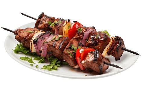 Premium Ai Image Grilled Meat Skewers Shish Kebab On Transparent