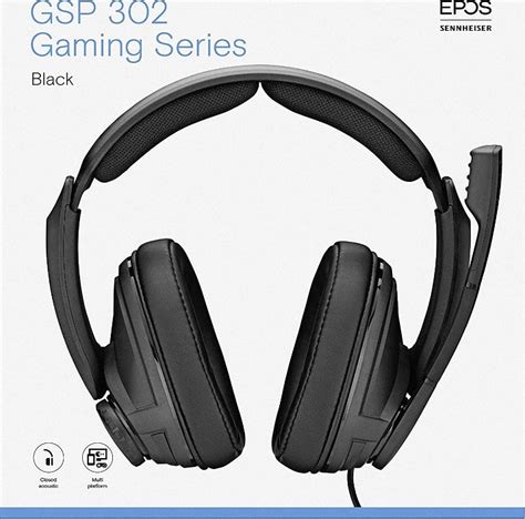 Sennheiser Gsp 302 Gaming Headset With Noise Cancelling Mic Flip To