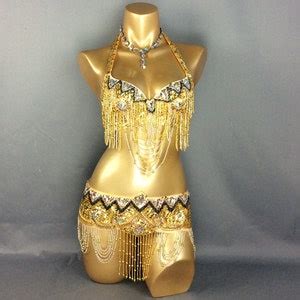 Free Shipping Hand Beaded Belly Dance Samba Costume Halloween Costumes