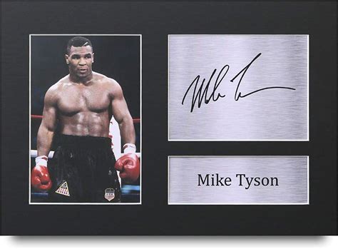 Hwc Trading Mike Tyson T Signed A4 Printed Autograph Boxing Ts