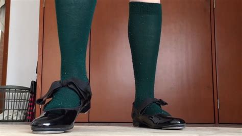 Tap Dancing In Dark Green Socks 2 Shiny Tap Shoes Youtube