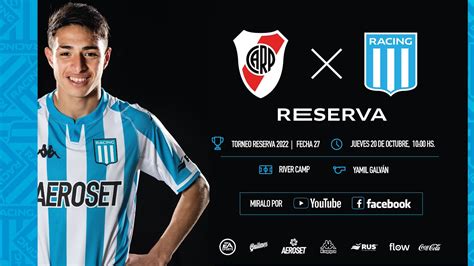 Transmisión en vivo Torneo de Reserva 27 River Plate vs Racing