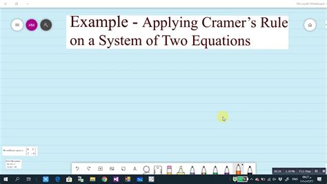 Numerical Analysis Lecture 02 Part 1 Applying Cramer Rule Youtube