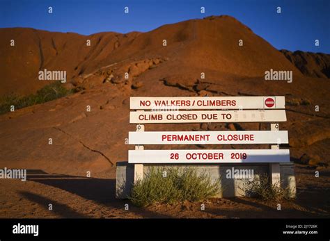 The Newly Installed Sign Indicating The Permanent Closure Of The Climb