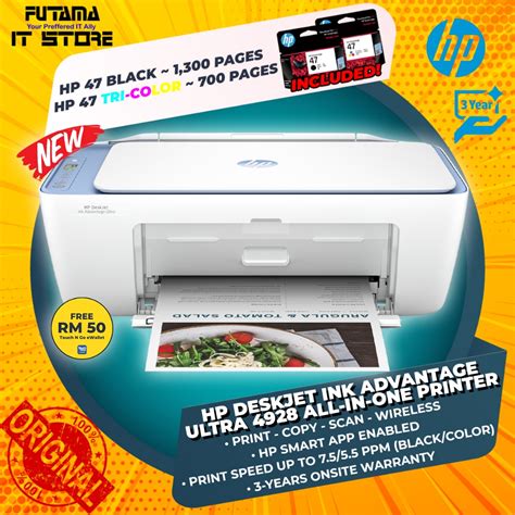 Hp Deskjet Ink Advantage Ultra 4928 All In One Printer Print Copy Scan Wireless Shopee