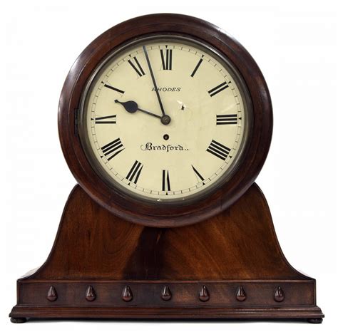 Large Mahogany Single Fusee Double Dial Public Clock The 12 Cream