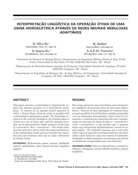 Pdf Interpretacao Ling Uistica Da Operacao Otima De