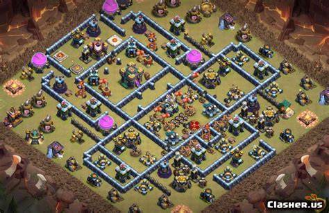 Town Hall 14 Th14 Wartrophy Base 41 With Link 3 2021 War Base