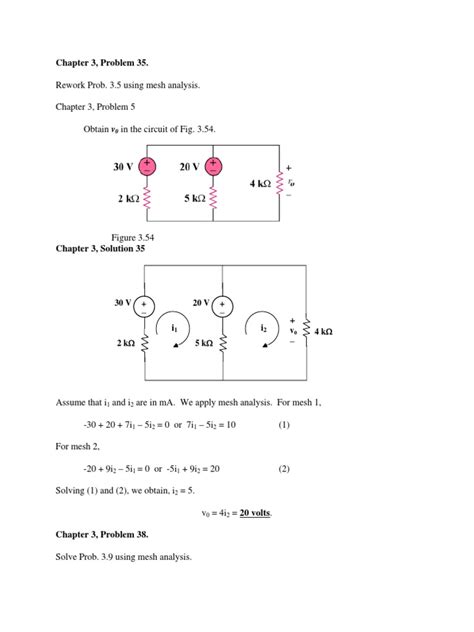 Chapter 3 Problem 35 Pdf Applied Mathematics Electrical Engineering